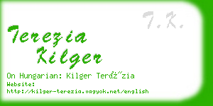 terezia kilger business card